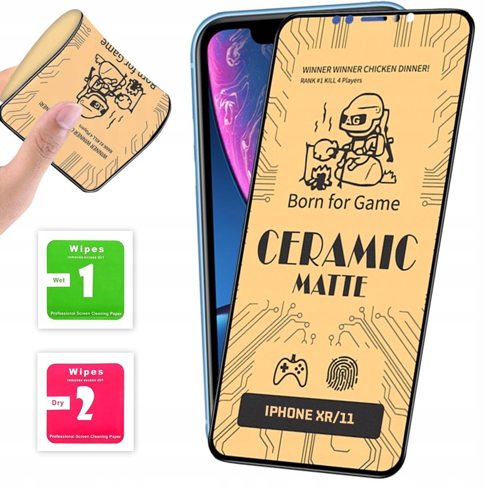 SZKŁO 5D HYBRYDOWE ELASTYCZNE OCHRONNE CAŁY EKRAN MATOWE do IPHONE 11 XR
