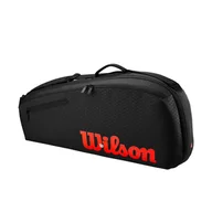 Torby sportowe - Torba na rakiety Wilson Clash V3 3PK Racquet Bag Black/Infrared - miniaturka - grafika 1