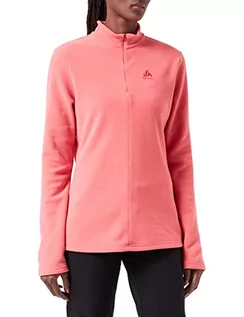 Koszulki i topy damskie - ODLO Women's CORVIGLIA Kinship Half-Zip Mid Layer Top, Beetroot Purple - Siesta - Stripes, L 542331 - grafika 1