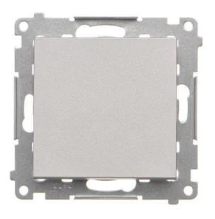 Wyłącznik pojedynczy Simon 55 - aluminium mat - Wyłączniki światła i elektryczne - miniaturka - grafika 1