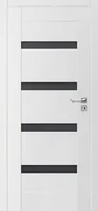 Drzwi wewnętrzne - ARTENS Drzwi wewnętrzne pokojowe bezprzylgowe Parma Nero białe 70 lewe - miniaturka - grafika 1