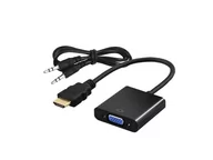 Kable komputerowe i do monitorów - Elmak Kabel adapter Savio CL-23/B HDMI VGA KKS8KPBV0200 - miniaturka - grafika 1