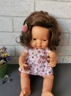 Tunika ze spodniami na lalkę 38cm różowe rozetki - Łamigłówki - miniaturka - grafika 1