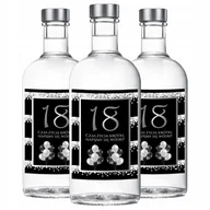 Akcesoria do pakowania - Etykieta Na Butelkę 18 Czarno Srebrne 10Szt Z2 - miniaturka - grafika 1