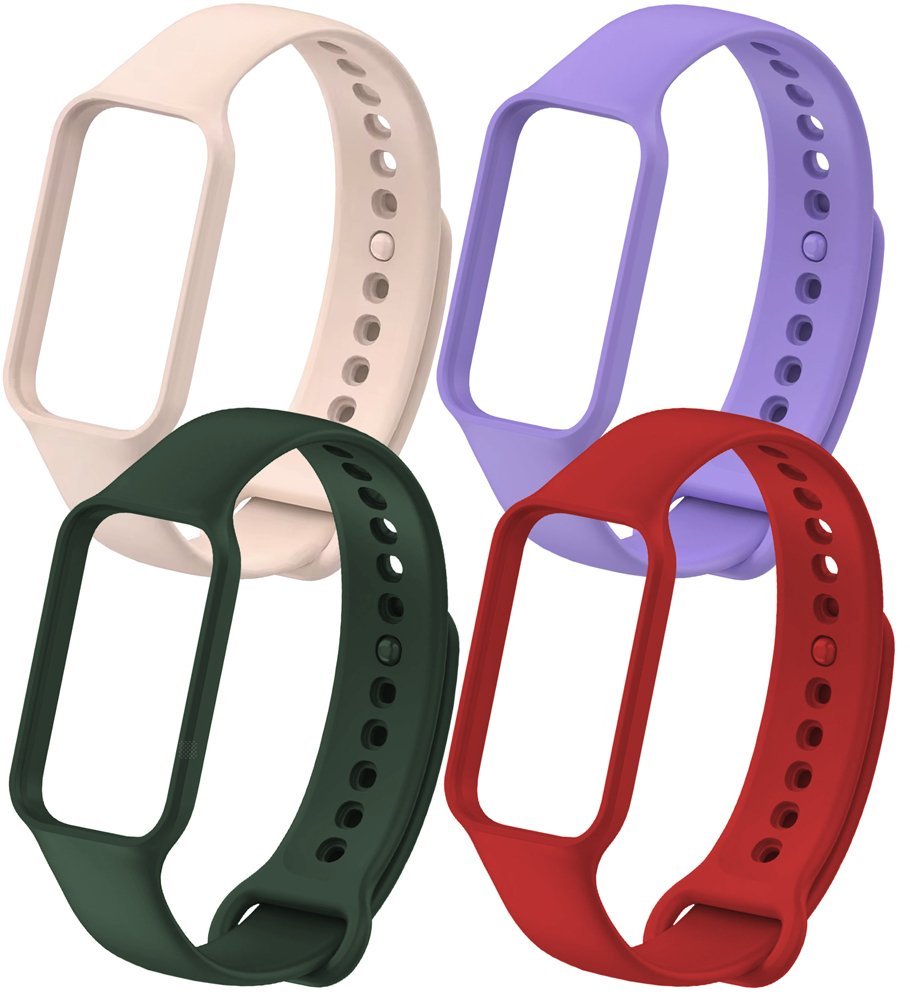 4kom.pl Zestaw: 4x pasek ChronSmarta do smartband'a Redmi Smartband 2 / Mi Band 8 Active