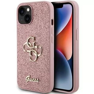 Guess GUHCP15SHG4SGP iPhone 15 6.1" różowy/pink hardcase Glitter Script Big 4G - Etui i futerały do telefonów - miniaturka - grafika 4