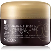 Maseczki do twarzy - Mizon Snail Wrinkle Care Sleeping Pack Krem Maska na noc 80ml 1102 - miniaturka - grafika 1