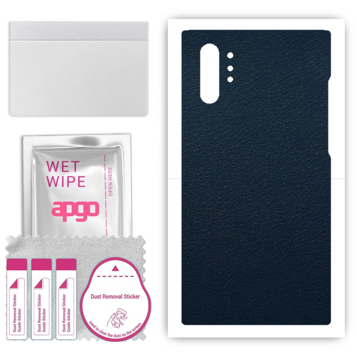 Folia naklejka skórka strukturalna na TYŁ do Samsung Galaxy Note 10 Plus 5G - Skóra Granatowa - apgo SKINS