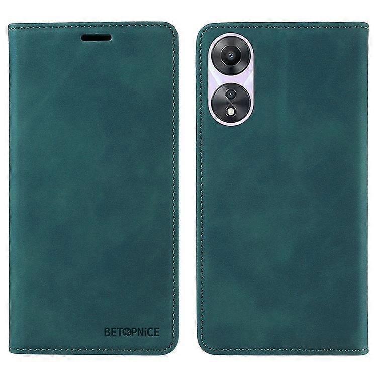 BETOPNICE 003 Portfel Kompatybilny z Oppo A58 5G / A78 5G Skórzany pokrowiec na telefon RFID Stand Cover Zielony