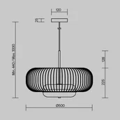 Lampy sufitowe - Maytoni Lampa wisząca Levitation, mosiężny / złoty, salon / jadalnia, metal, design - miniaturka - grafika 1