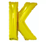 Balony i akcesoria - GoDan Balon foliowy, litera K, złoty, 81 cm - miniaturka - grafika 1