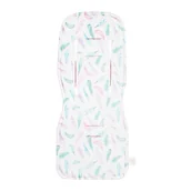 Akcesoria do wózków - Wkładka do wózka bambusowa z minky - Rajskie piórka - miniaturka - grafika 1