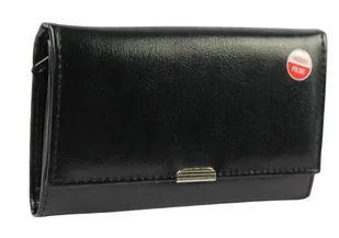 Klasyczny Portfel Damski CZARNY HARO (PL) Poziomy Mały Skóra Włoska 14 x 9 [cm] - Portfele - miniaturka - grafika 2