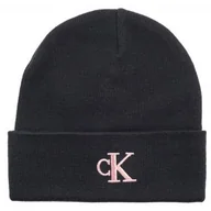 Czapki damskie - Czapka Monogram Embro Beanie K60K612319 01P (CK529-c) Calvin Klein - miniaturka - grafika 1