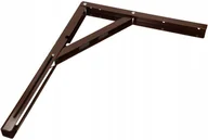 Meble modułowe i akcesoria - WSPORNIK KĄTOWNIK SKŁADANY PODPÓRKA POD PÓŁKĘ 400 MM ROZKŁADANY BRĄZOWY - miniaturka - grafika 1