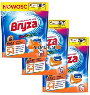 Bryza 5w1 Easy Ironing Kapsułki do Prania Koloru 3 x 38szt - Środki do prania - miniaturka - grafika 1