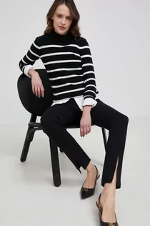 Swetry damskie - Ralph Lauren Lauren Lauren sweter bawełniany damski kolor czarny lekki - grafika 1