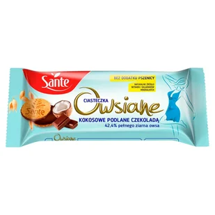 Sante Ciasteczka owsiane kokosowe podlane czekoladą 170 g - Zdrowa żywność - miniaturka - grafika 1