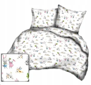 pościel bawełna lux 140x200 + 1 poszewka B 545 zajęczaki białe Wielkanoc - Pościel pościel bawełna lux 140x200 + 1 poszewka B 545 zajęczaki białe Wielkanoc - Pościel - miniaturka - grafika 1