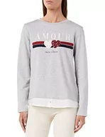 Bluzy damskie - Springfield bluza damska amur, średni szary, S - miniaturka - grafika 1