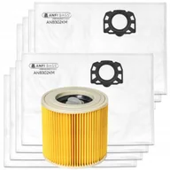 Worki do odkurzaczy - 8x Worki Do Odkurzacza Karcher Wd3 Kfi 357 V17 V15 V19 Se Wd2 V12 + Filtr - miniaturka - grafika 1