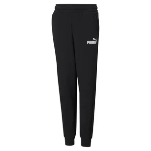 Młodzieżowe spodnie z logo Essentials PUMA Black - Odzież sportowa dziecięca - miniaturka - grafika 1