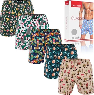 Cornette American bokserki męskie szerokie 3 pack XL Przewiewne, luźne, miękkie, śmieszne, klasyczne majtki męskie z bawełny, XL - Majtki męskie - miniaturka - grafika 1
