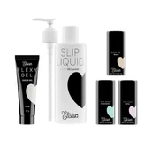 Palety i zestawy do makijażu - Elisium Mały zestaw do hybryd Pro Bond + Miracle Base Gel + FlexyGel Milky & Slip Liquid + Top Coat Shiny 5902539707793 [12331569] - miniaturka - grafika 1