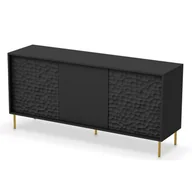 Komody - Czarna nowoczesna komoda z frontami 3d H5-P94 - miniaturka - grafika 1