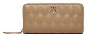 Portfele - Portfel damski TOMMY HILFIGER mała portmonetka beżowy poziomy - miniaturka - grafika 1