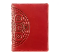 Biżuteria - akcesoria - Etui na dokumenty ze skóry licowej z kolekcji Mandala czerwono - czarne - miniaturka - grafika 1