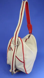 Plecak Skórzany ELKOR (PL) Jowita De Luxe Skóra Naturalna Licowa BIAŁY Z CZERWONĄ LAMÓWKĄ - Torebki damskie Plecak Skórzany ELKOR (PL) Jowita De Luxe Skóra Naturalna Licowa BIAŁY Z CZERWONĄ LAMÓWKĄ - Torebki damskie - miniaturka - grafika 7