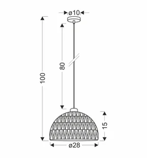 Pleciona, biała lampa wisząca, skracalna 31-26910 z serii BALLI - Lampy sufitowe - miniaturka - grafika 1