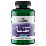 Suplementy naturalne - SWANSON Mleczan magnezu - 120 kaps SW1525 - miniaturka - grafika 1