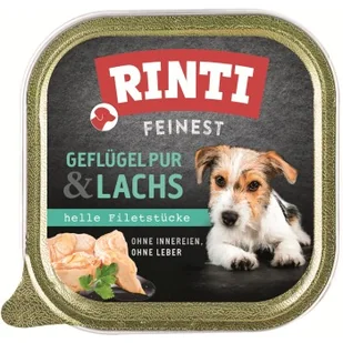 RINTI Feinest Adult Czysty drób z łososiem 22x150 g - Mokra karma dla psów - miniaturka - grafika 1