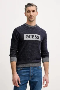 Guess sweter z dodatkiem wełny JACK męski kolor granatowy M5BR28 Z0531 - Swetry męskie - miniaturka - grafika 1