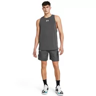 Spodnie sportowe męskie - Męskie spodenki do koszykówki Under Armour UA Baseline Short - szare - UNDER ARMOUR - miniaturka - grafika 1