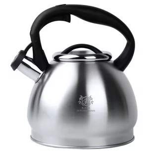 CZAJNIK na GAZ CZAJNIK z GWIZDKIEM POKRYWĄ 3L STAL INDUKCJA SREBRNY - Czajniki na gaz - miniaturka - grafika 1