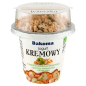 Kefiry, jogurty, maślanki - Bakoma Jogurt kremowy z owsianką jabłkowo-orzechową i granolą z pestkami dyni i słonecznika 230 g - miniaturka - grafika 1