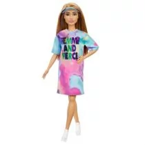 Mattel Fashionistas. GRB51 Lalka w luźnej sukience - Lalki dla dziewczynek - miniaturka - grafika 1