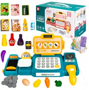 Kasa Fiskalna Sklepowa Dla Dzieci Waga Skaner Taśma Kalkulator + Akcesoria - Zabawy w naśladowanie dorosłych - miniaturka - grafika 1