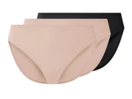 Majtki damskie - esmara® Majtki figi damskie, 3 pary (Czarny/ beżowy, XS (32/34)) - miniaturka - grafika 1