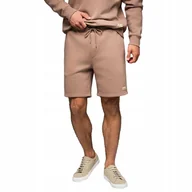 Spodenki męskie - Dresowe szorty unisex ze ściągaczem w pasie brązowe OU-SRBC-0101 V16 M/L - miniaturka - grafika 1