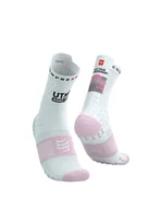 Skarpetki sportowe męskie - COMPRESSPORT Skarpetki do biegania trailowe PRORACING SOCKS V4 TRAIL UTMB 2025 white roseate - miniaturka - grafika 1