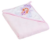 Okrycia kąpielowe dla dzieci - TEGA Baby Okrycie kąpielowe Księżniczka 100x100 Różowe - miniaturka - grafika 1