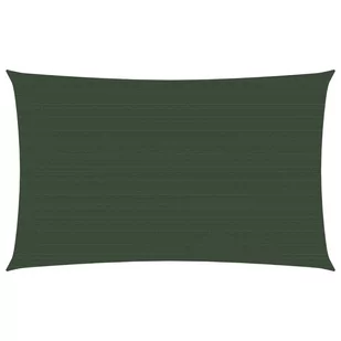 vidaXL Żagiel przeciwsłoneczny, 160 g/m, ciemnozielony, 3,5x5 m, HDPE vidaXL - Parasole ogrodowe - miniaturka - grafika 1
