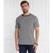 Koszulki męskie - BOSS BLACK T-shirt Tiburt | Regular Fit | z dodatkiem lnu - miniaturka - grafika 1