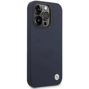 Etui BMW BMHMP14XSILNA iPhone 14 Pro Max 6,7" granatowy/navy Silicone Metal Logo MagSafe - Etui i futerały do telefonów - miniaturka - grafika 4