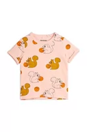 Koszulki dla dziewczynek - Mini Rodini t-shirt dziecięcy kolor różowy wzorzysty - miniaturka - grafika 1