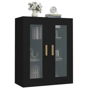 Lumarko Szafka wisząca, czarna, 69,5x34x90 cm - Szafki do salonu - miniaturka - grafika 7